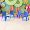 Flash Furniture Blue Plastic School Chair-11"H Seat, PK4 4-YU-YCX4-011-BLUE-GG - alternate 1